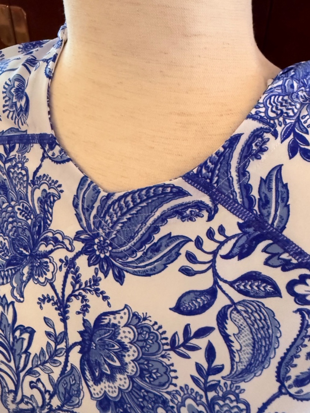 Coolibar Blue Paisley Sun Cover Up Dress Hoodie XL - Picture 5 of 9